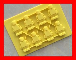 Lego Minifigur Backform Silikonmulde Eiswürfel Behälter
