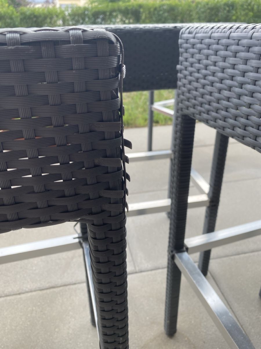 Set di tavolo e panche: Rattan Lounge - Hochtisch mit 6 Stühlen – Usato da Kleinandelfingen venduto da mickymaus007 4