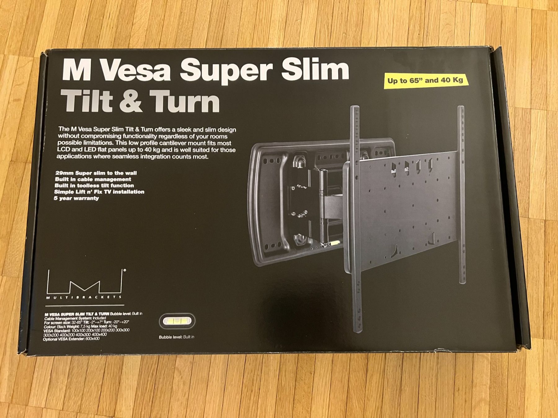 Supporti a parete: Multibracket M VESA Super Slim Tilt & Turn – Nuovo e nell'imballaggio originale da Zürich venduto da mrbornas