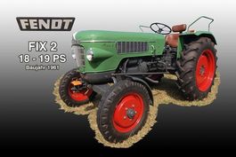 Blechschild-FENDT FIX 2 - 18-19 PS- Baujahr 1961