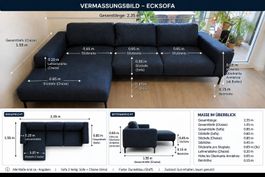 Ecksofa dunkelblau