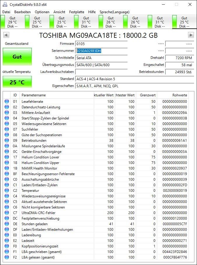 Toshiba Dischi rigidi: 18TB Toshiba MG09 Series – Usato da Ibach venduto da Bruce17 1