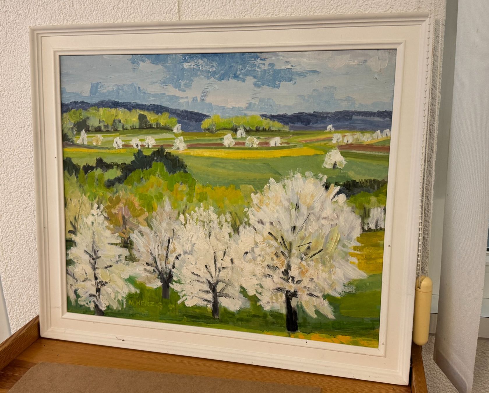 Dipinti: Martin Herzig - Ölbild Blühende Frühlingslandschaft – Usato da Oensingen venduto da Faebu_00 1