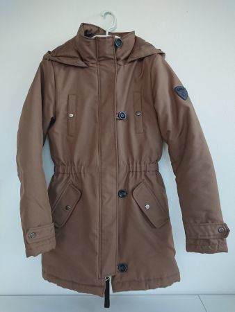 Warmer Damen Wintermantel Only Gr. XS Taupe Braun tailliert