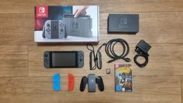Nintendo Switch Konsole + 256GB SD Card OVP und Spiel