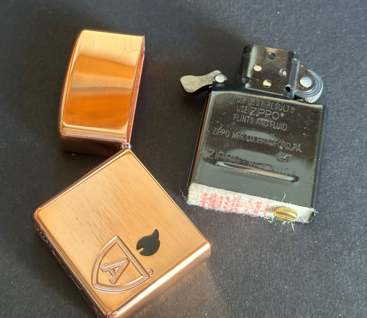 Zippo Accendini: SOLID COPPER ARMOR ZIPPO LIMITED EDITION BLACK INSERT NEU – Nuovo e nell'imballaggio originale da Untersiggenthal venduto da zippjoe 7