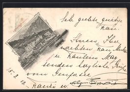 AK Territet, Le Grand Hotel, Dampfer