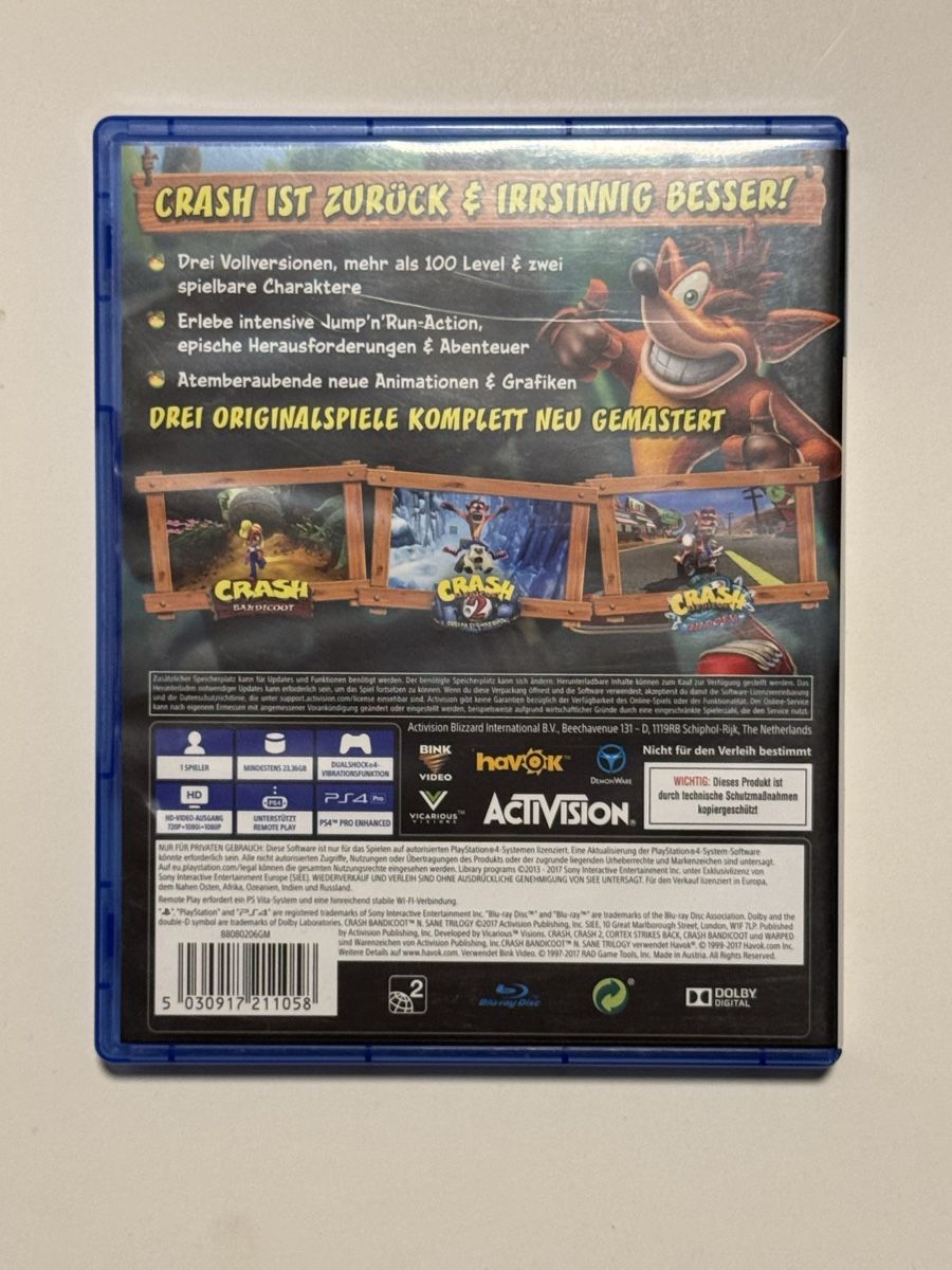 Sony Spiele: Crash Bandicoot N. Sane Trilogy (PS4) – Gebraucht aus Winterthur von Kev_Scha14 1