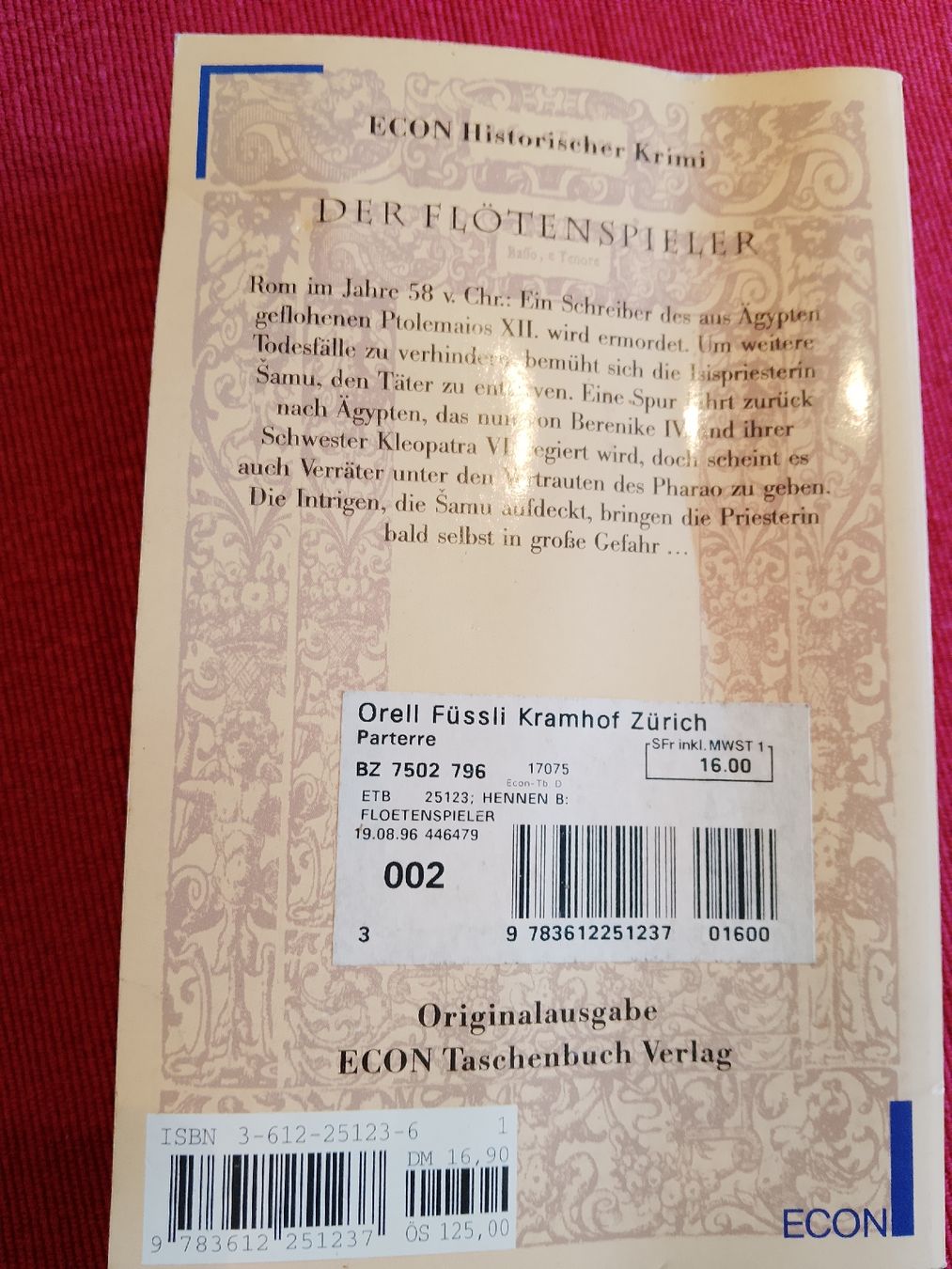 Libri: Der Flötenspieler  – Usato da Volken venduto da katz5 3