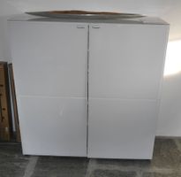 Sideboard Interio, edel, Türen und Platte aus Weissglas
