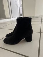 Schwarze Wildleder Stiefeletten Gr. 38 1/2