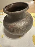 Schöne alte Keramik Vase, braun-meliert, Nummer 841!