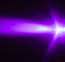 100Stk. 5mm LED transparent violett/uv