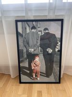 Vintage Fotodruck Bild Men& Child