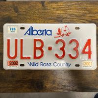 🇨🇦 Autoschild, Alberta ULB-334 - Kanada 