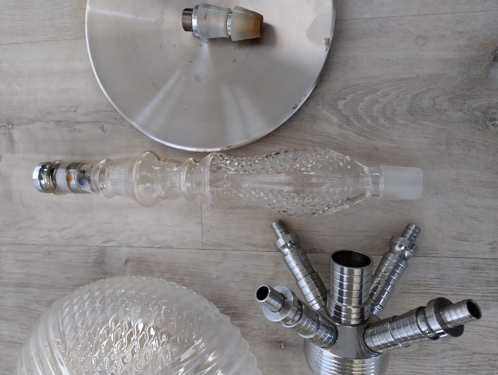 Narghilé: Wasserpfeife aus Glas/Edelstahl – Usato da Dättwil AG venduto da Kleinaberfein 7