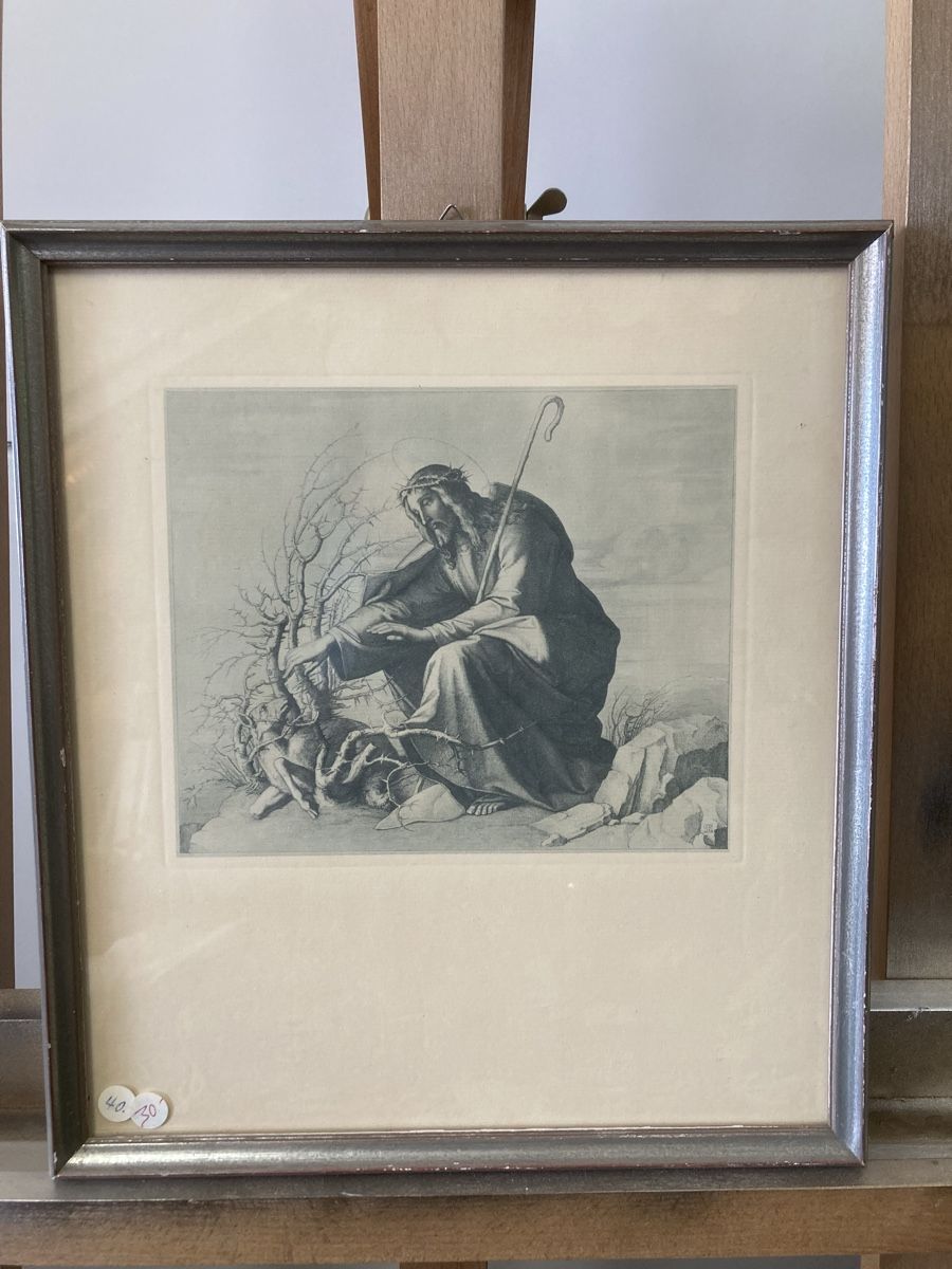 Grafica & Litografie: Antikes Bild Jesus Christes  Bauer Schaf retter – Usato da Boll venduto da Jopp1