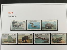 Nicaragua Dinosaurier 1987 gest.  (A1)