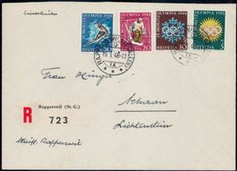 Olympiade 1948, Serie W25-W28 auf FDC, 200.-