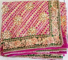 Neu! Indische Hochzeits Sari / Saree/ Sari Stoff über 5m