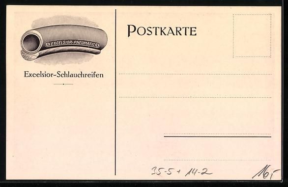Cartoline postali: Oskar Peter auf Excelsior-Pneumatic, ers – Usato da Berlin venduto da bartko-reher 1