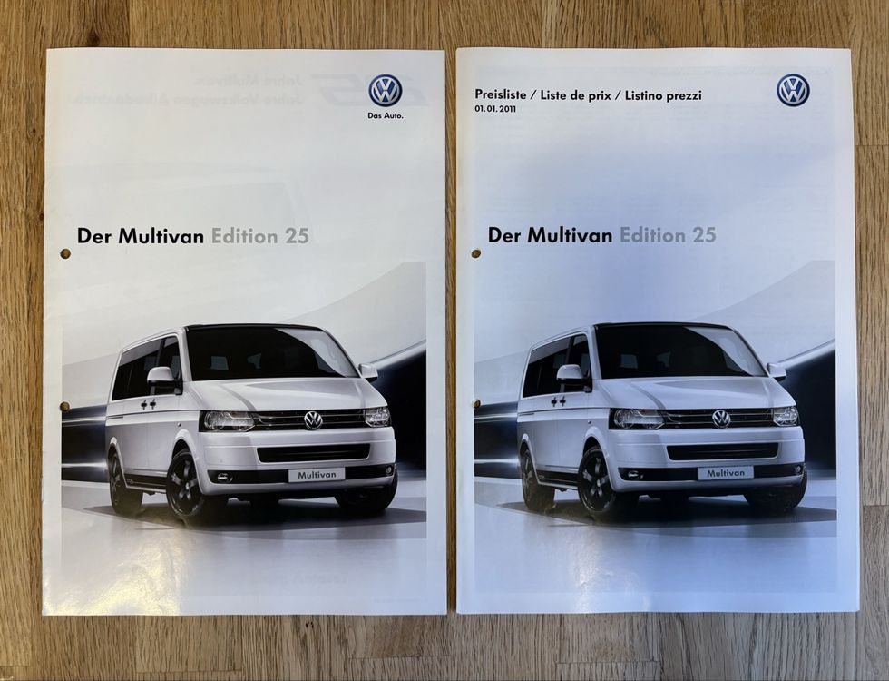 VW Multivan Edition 25 Prospekt & Preisliste, Top Zustand! (Neu (gemäss ...