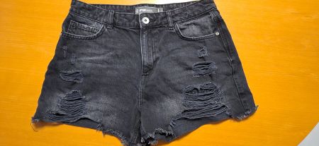 Short en jean noir FB Sister, taille L