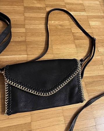 Borsetta/clutch nera/oro