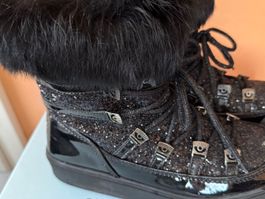 ChiaraFerragni black glitter  boots Gr. 38