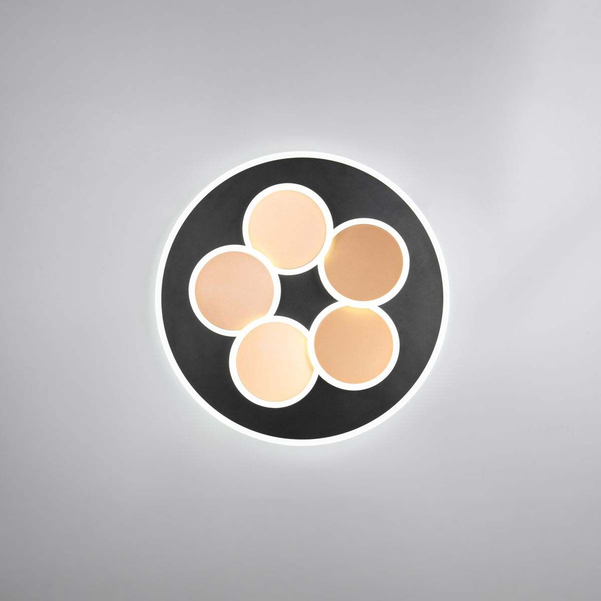 Lampadari & plafoniere: LED Deckenleuchte, Schwarz Gold, 49 cm Ø – Nuovo (secondo la descrizione) da Kreuzlingen venduto da Smart-Light 3