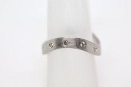 Weissgoldring 18K mit Diamanten