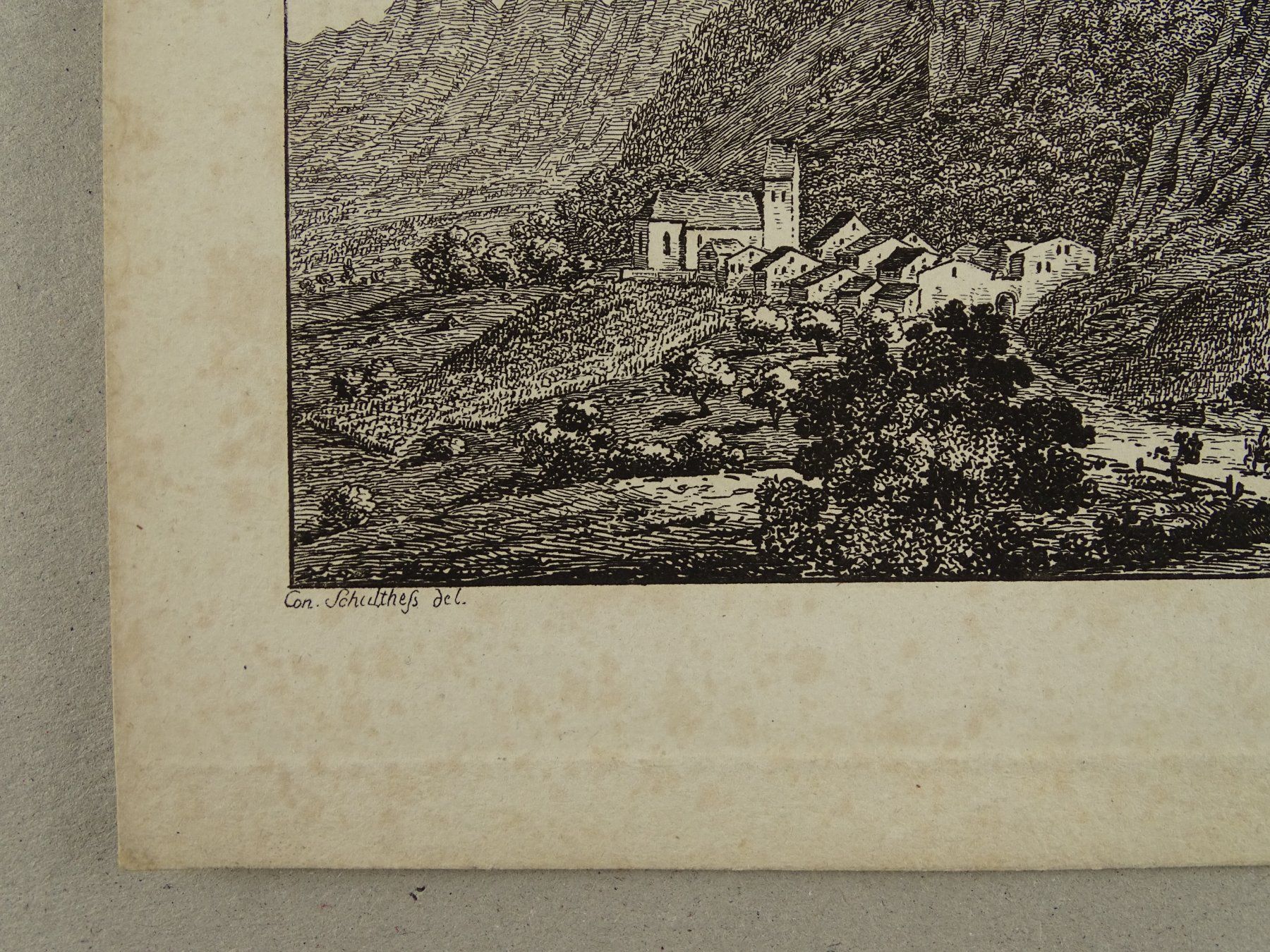 Incisioni: SARGANS, KUPFERSTICH-RADIERUNG 1813 – Usato da Grüningen venduto da Kartensammler 6