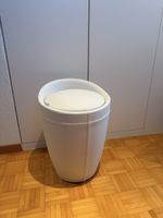 Hocker mit Stauraum weiss Lederimitat guter Zustand