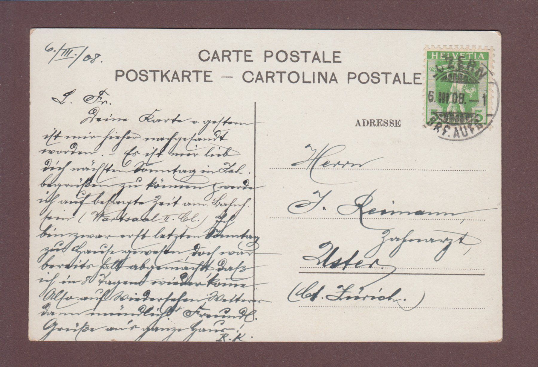 Cartoline postali: LUZERN - Schwanenplatz – Usato da Pully venduto da nicecards 1