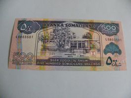 Somaliland 500 Schilling Banknote, Jahr 2011, Selten, Unc