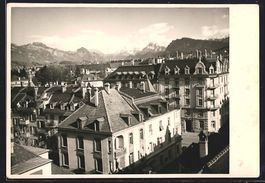 AK Luzern, Panorama mit Bergen