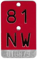 Velonummer 81, Nidwalden NW 1981