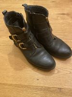 Damen Stiefeletten schwarz Leder Grösse 39 gebraucht