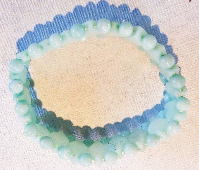 Bracciali & Braccialetti: Schönes Armband Aquamarin in Hellgrün – Usato da Oberwil b. Zug venduto da Gto469 1