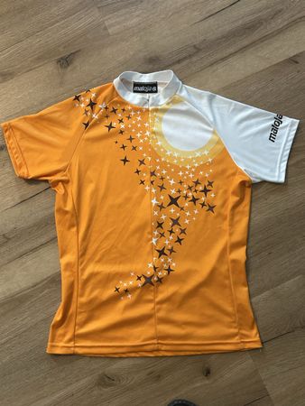 Maloja Damen Radtrikot Gr. XL orange -weiss Sternenprint Som