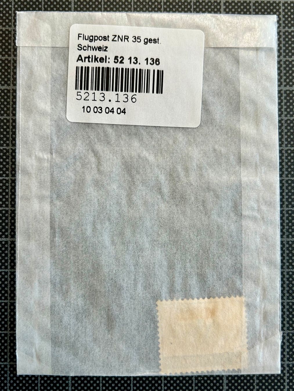 Alle Briefmarken: Flugpost ZNR 35 gest., Schweiz - ungeprüft – Gebraucht aus Braunau von Duczelli 1
