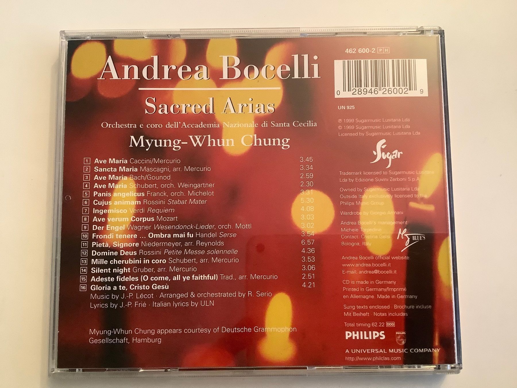 CD: Andrea Bocelli / Scared Arias / 1999 – Usato da Dübendorf venduto da Troll_88 1