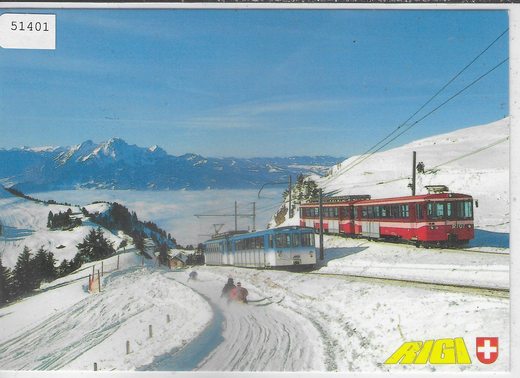 Cartoline postali: Rigi-Bahn im Winter – Usato da Ettingen venduto da Kartenplanet