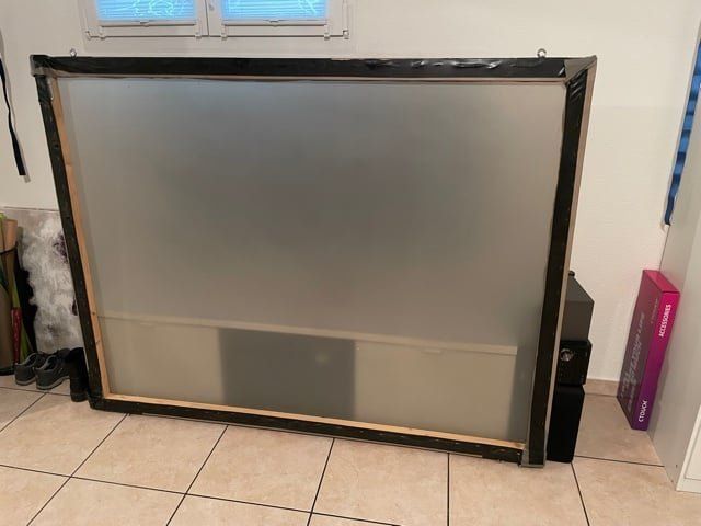 Heimkino: Leinwand Rückprojektion 160x120 – Gebraucht aus Mellingen von Browser67 1