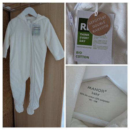 Manor Baby Overall Bio-Baumwolle Gr. 80 Neu mit Etikett