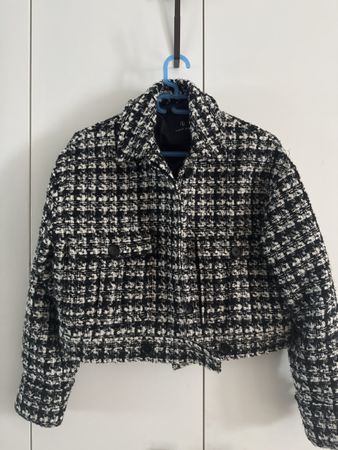 ANINE BING Jacke Karomuster schwarz weiss Grösse XS neu