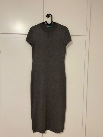 Beautiful plain grey maxi dress XS United Colors of Benetton