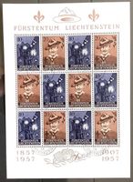 1957 Liechtenstein Kleinbogen 50 Jahre Pfadfinder ET