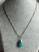 Silberkette mit Türkis Anhänger (42cm)