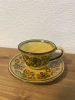 Vintage Espresso Set, Burri Keramik, handbemalt